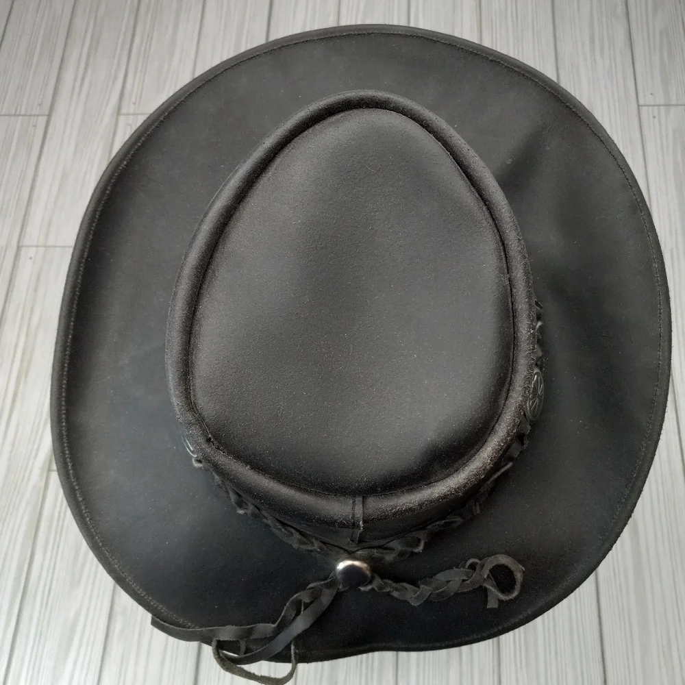 Vintage Western Mexico Leather Concho Hat